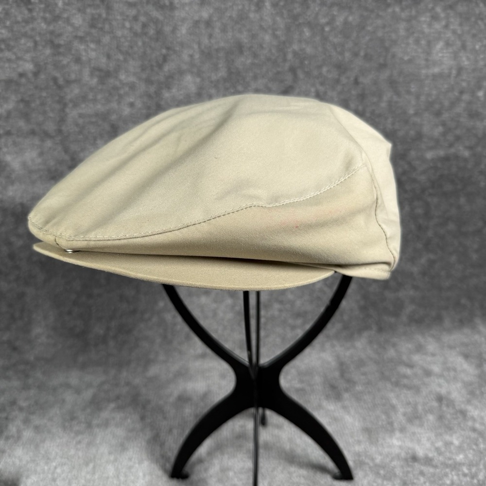 Vintage Stetson Flat Cap Men's 7-7.5‎  Beige Cotton Ivy Hat Golf Cabbie Grandpa